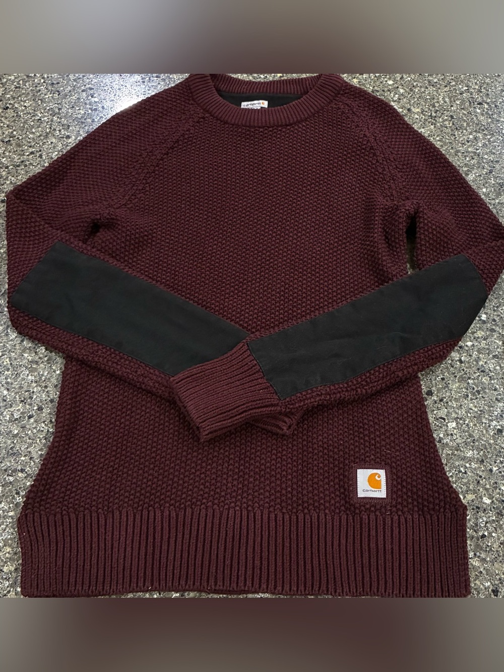 Womens CARHARTT Knit Patch Arm Sweater, sz Medium